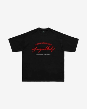 A FEW GOOD KIDS GHOST BLACK TEE