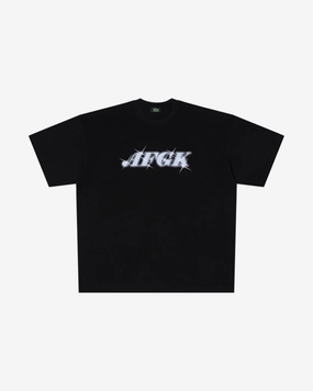 A FEW GOOD KIDS SS23 FLASH LOGO PURPLE BLACK TEE