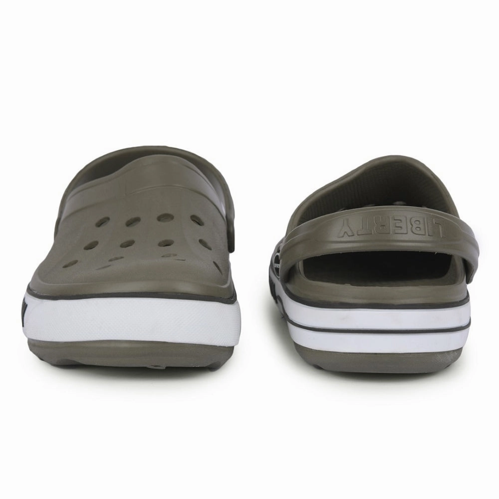 A-HA Olive Green Casual Slip-on Clogs For Men LITEWALK By Liberty
