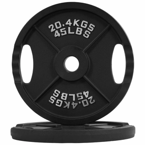 BalanceFrom Classic Cast Iron Weight Plates 45 lb Pair