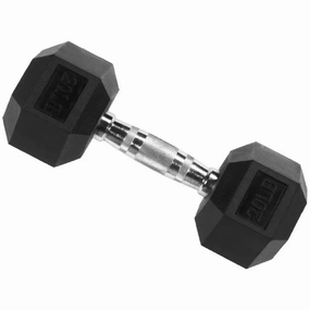 BalanceFrom Rubber Encased Hex Dumbbell, 20LBs, Single