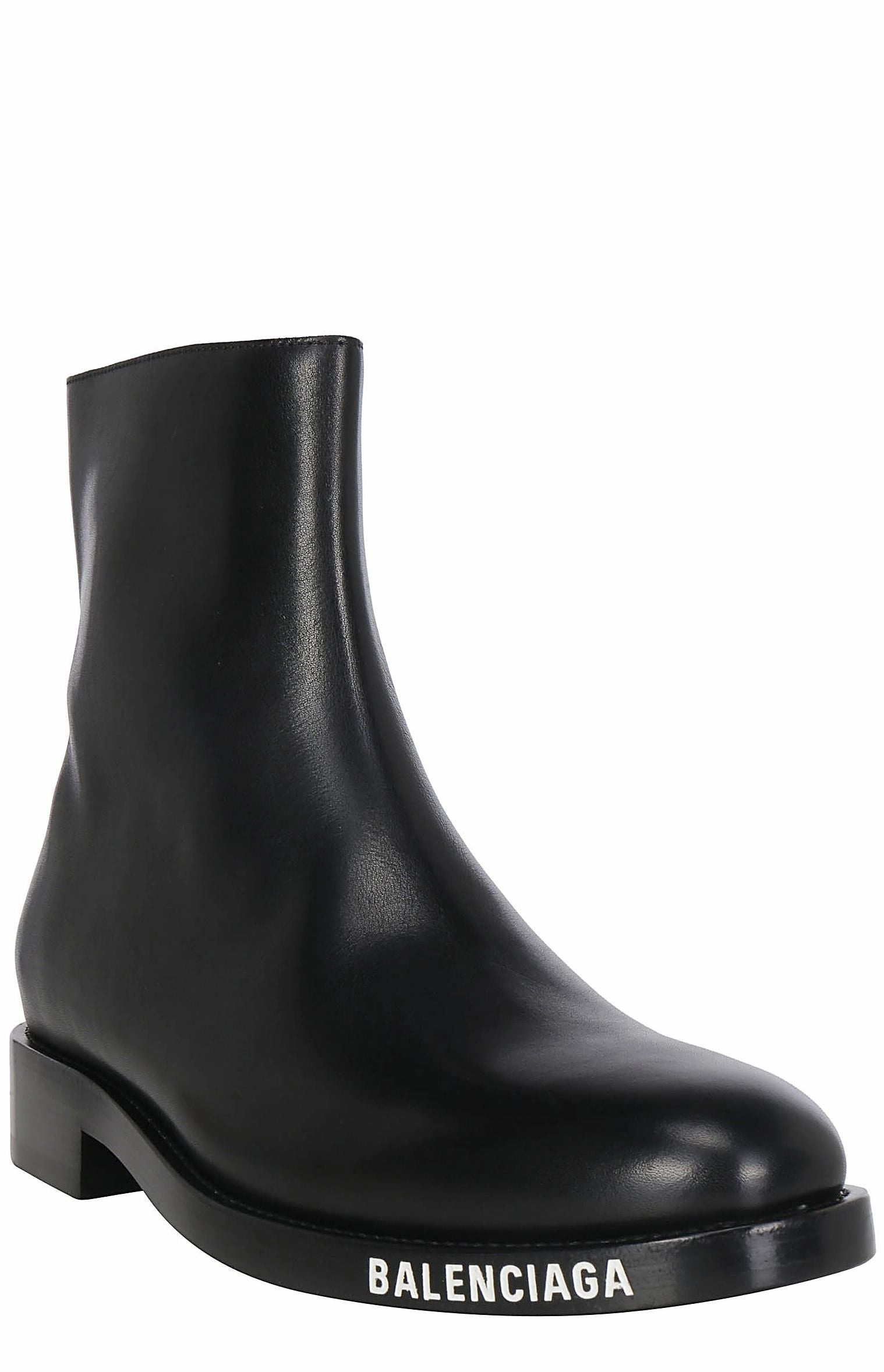 Balenciaga Logo Printed Ankle Boots