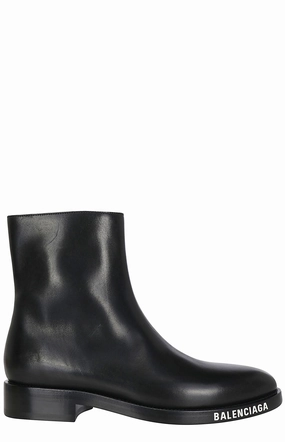 Balenciaga Logo Printed Ankle Boots