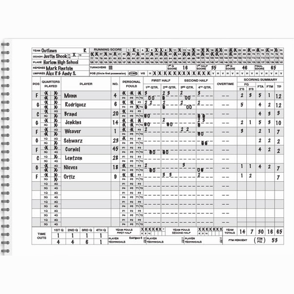 Basketball Scorebook