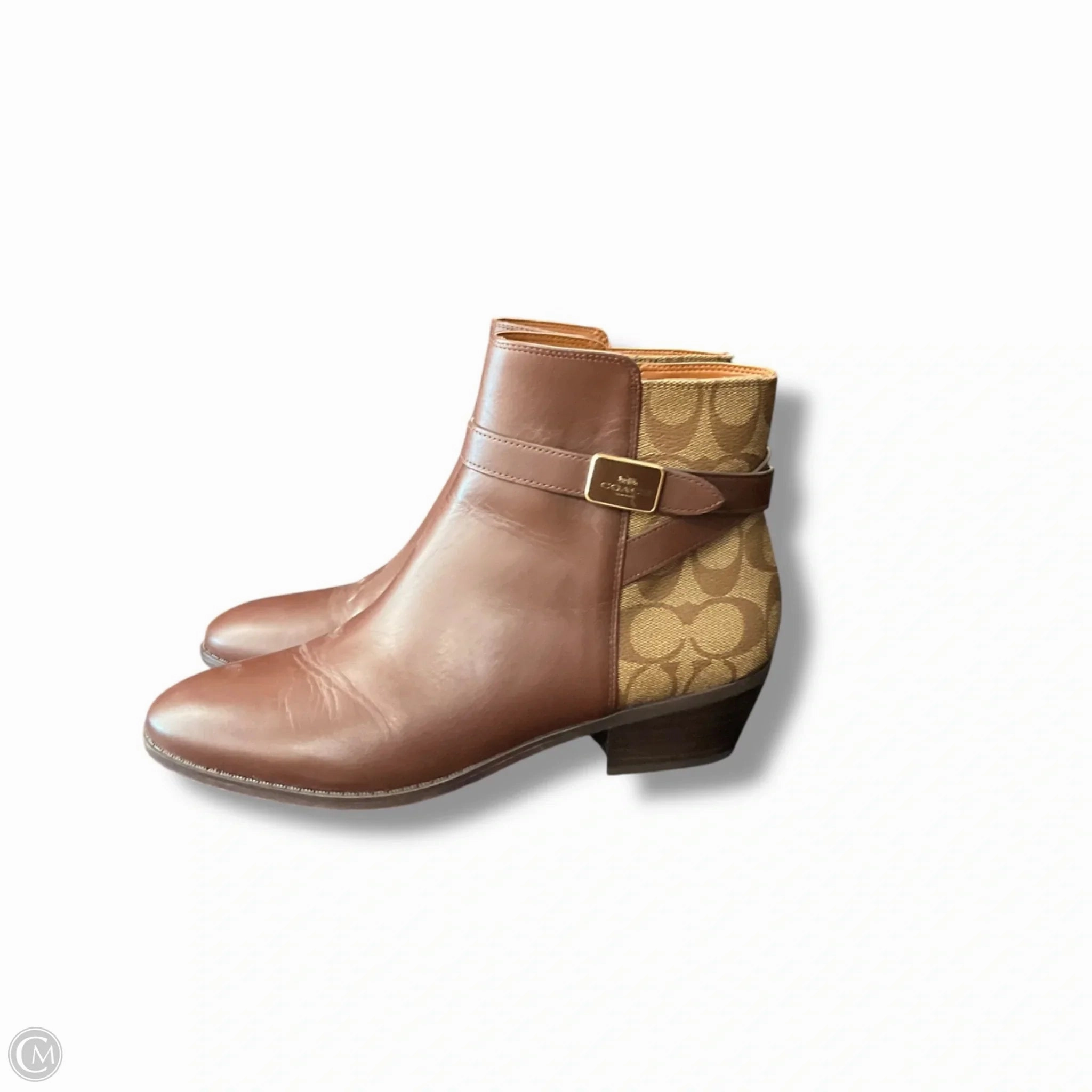 Boots Designer By Coach In Brown, Size: 9
