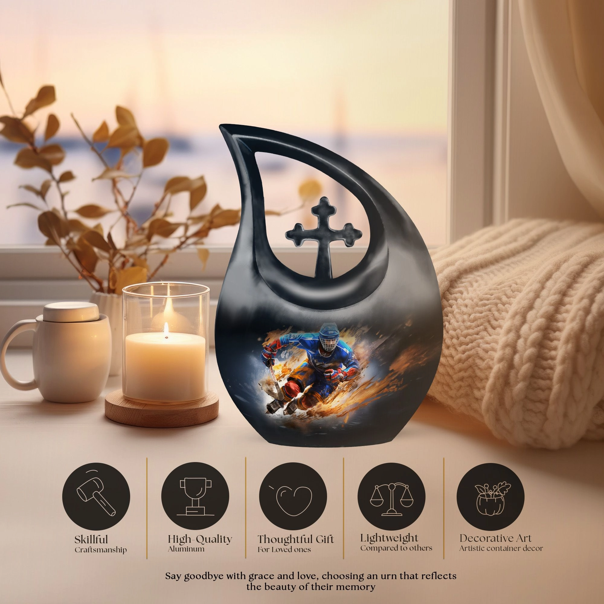 Cherished Game: Sports Urn - Unique Memorial Tribute for Mom