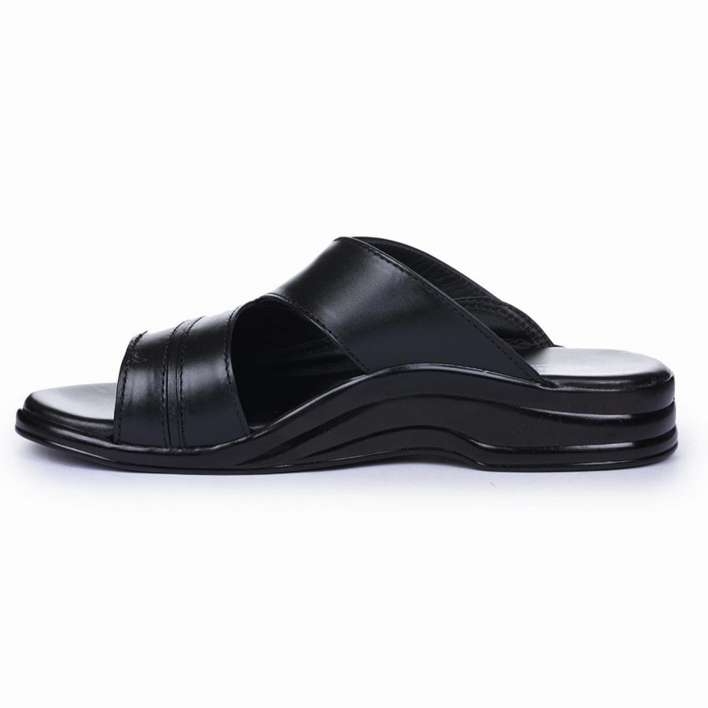 Coolers Casual Black Slippers For Men 7123-79 By Liberty