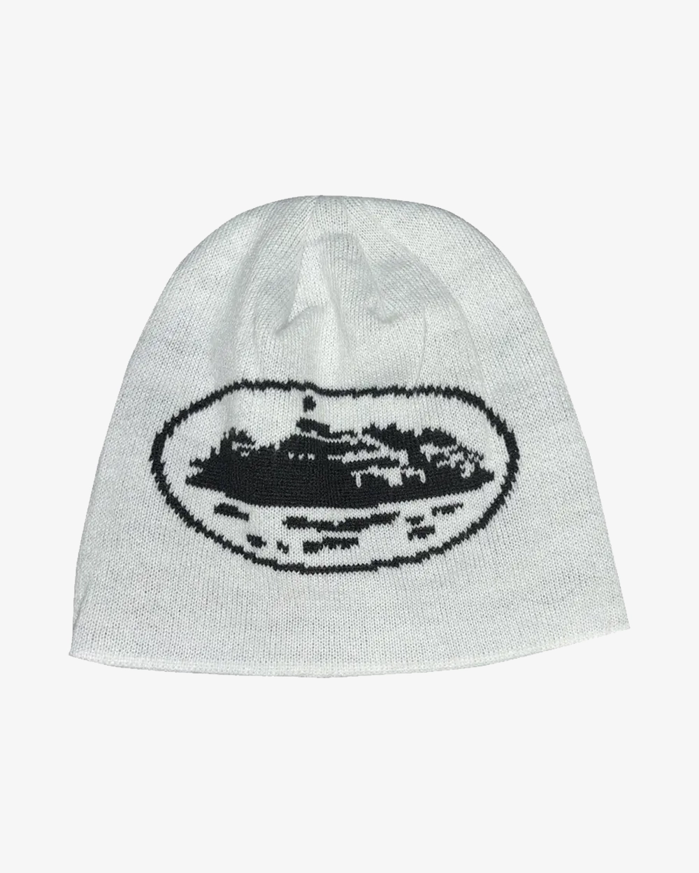 CORTEIZ ALCATRAZ WHITE SKULLY BEANIE