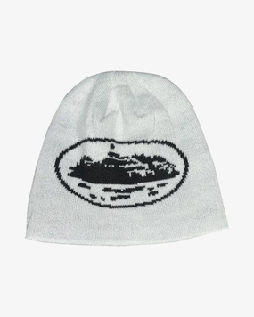 CORTEIZ ALCATRAZ WHITE SKULLY BEANIE
