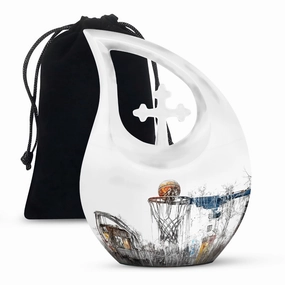Cross Drop Basketball Urn: A Personalized Memorial Solution