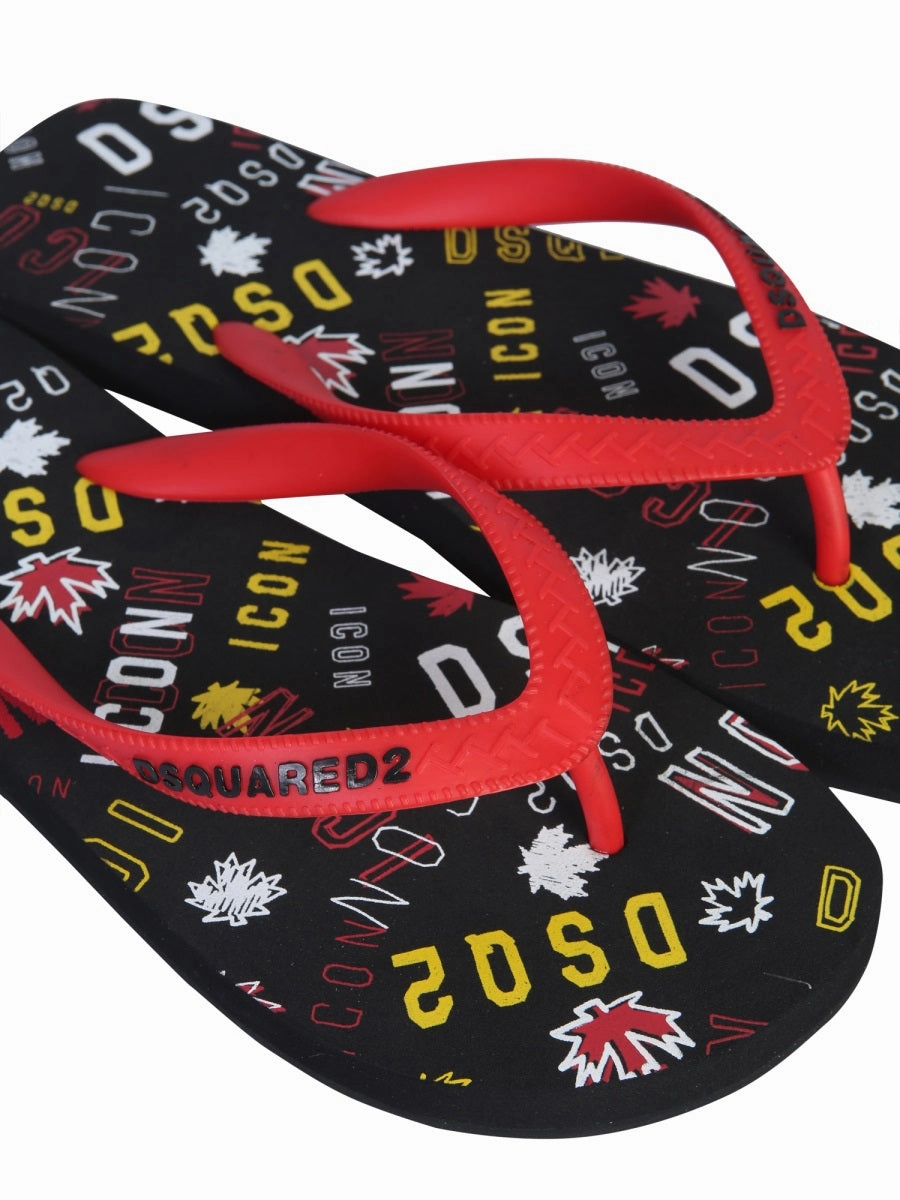 Dsquared2 Graphic Printed Flip-Flops