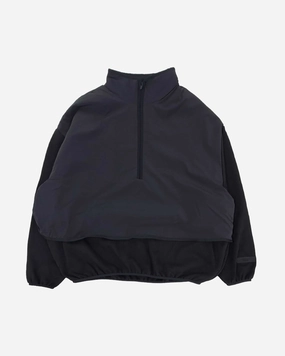 FOG ESSENTIALS FW24 LAYERED NYLON FLEECE HALF ZIP INK / JET BLACK
