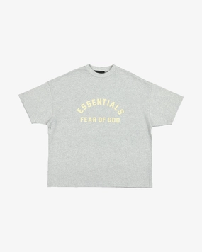 FOG ESSENTIALS FW24 LIGHT HEATHER GREY HEAVY CREWNECK TEE