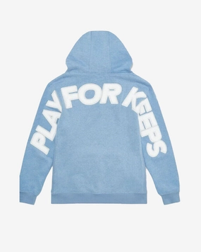 GEEDUP PLAY FOR KEEPS LIGHT BLUE HOODIE (NEW)