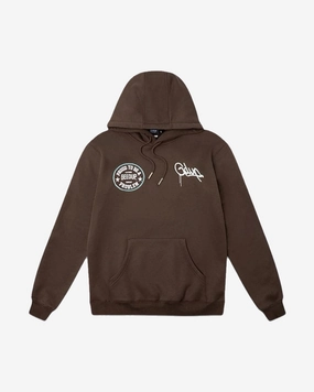 GEEDUP PROUD TO BE A PROBLEM BROWN LIGHT BLUE HOODIE