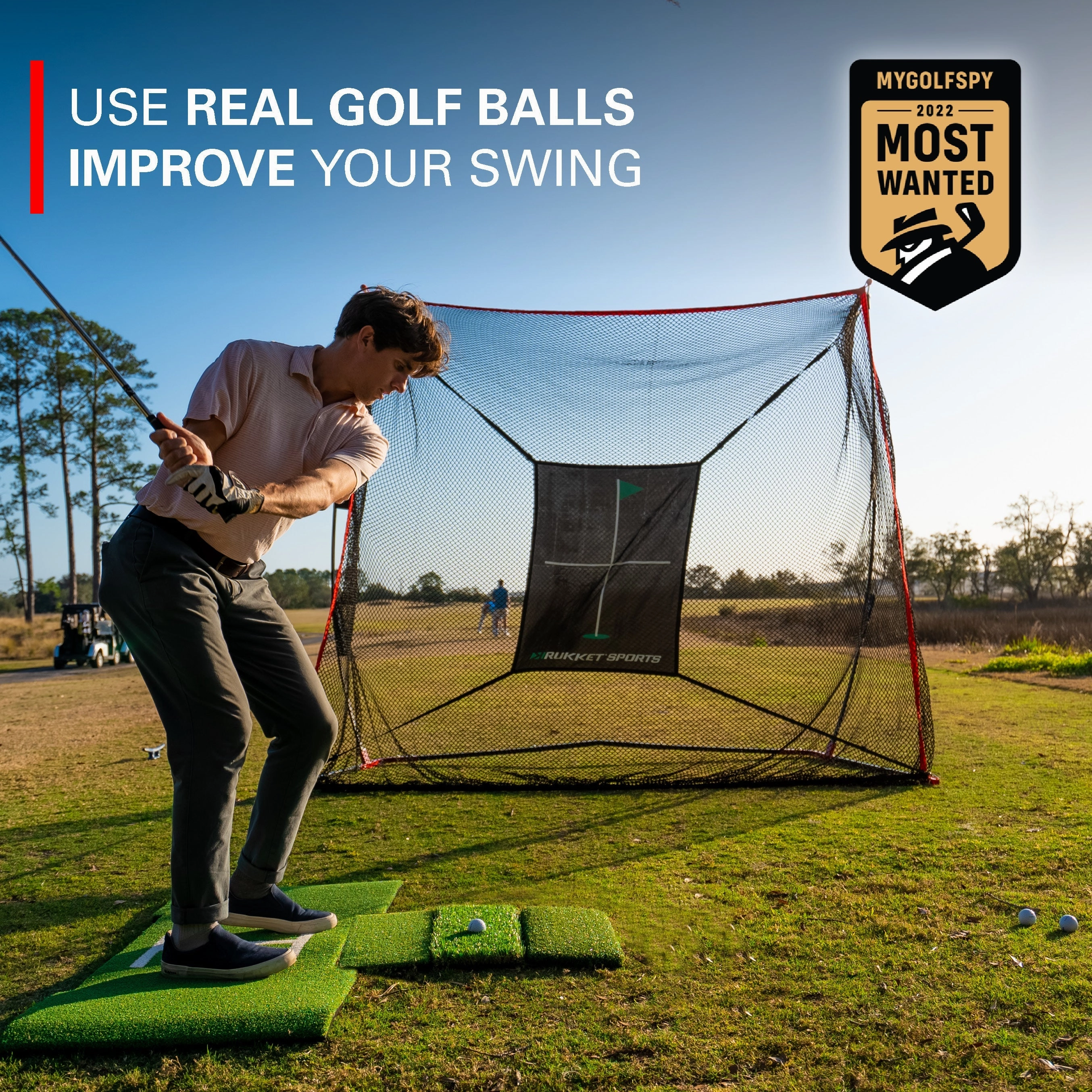 Haack Pro Golf Net w/ Tri-Turf Mat