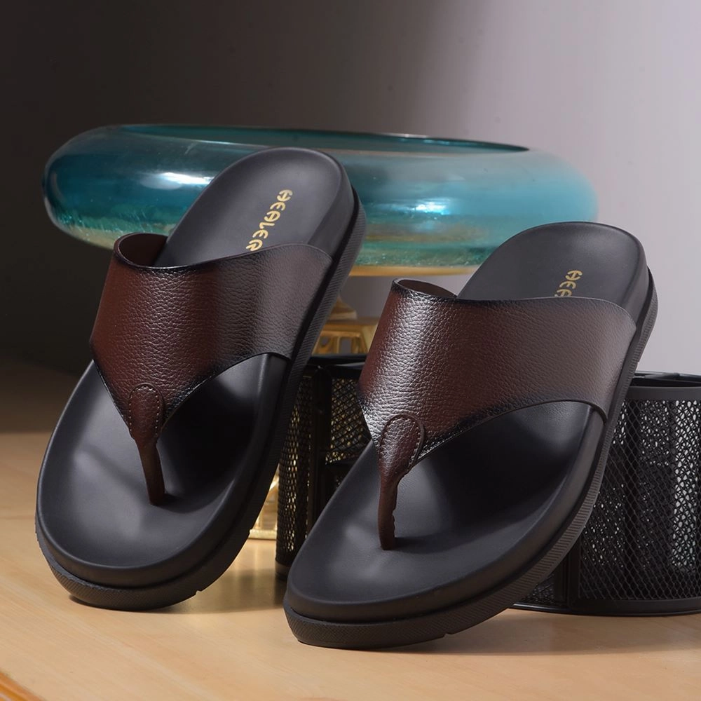 Healers Casual Brown Slipper For Men MSL-3 By Liberty