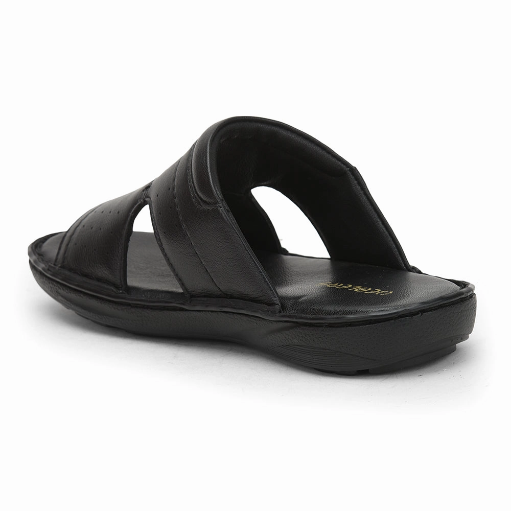 Healers Casual Slippers For Men (Black) ER-53 By Liberty
