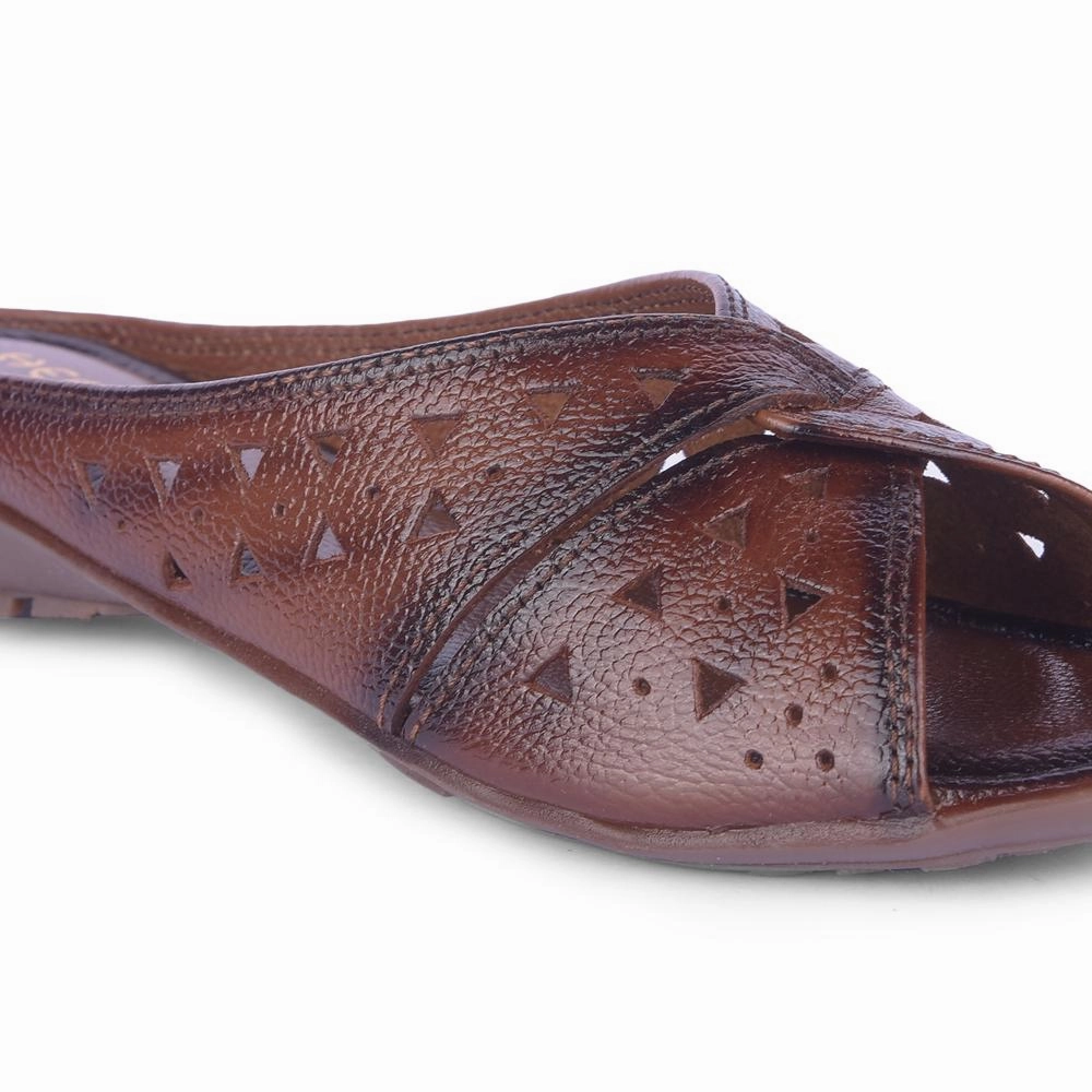 Healers Casual Tan Slippers For Women TLO-62 By Liberty