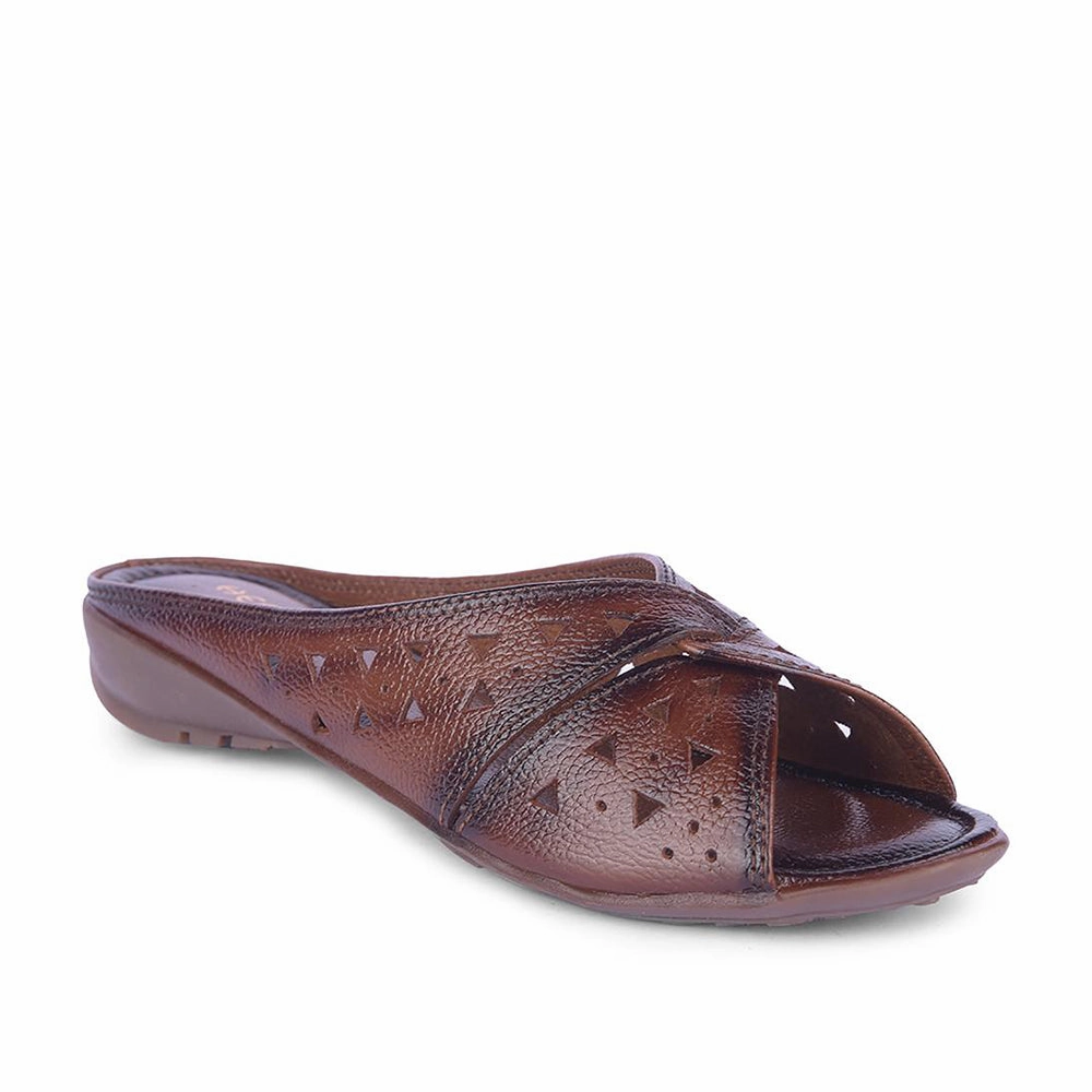 Healers Casual Tan Slippers For Women TLO-62 By Liberty