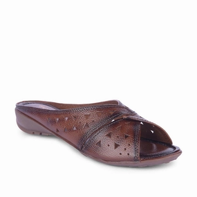 Healers Casual Tan Slippers For Women TLO-62 By Liberty