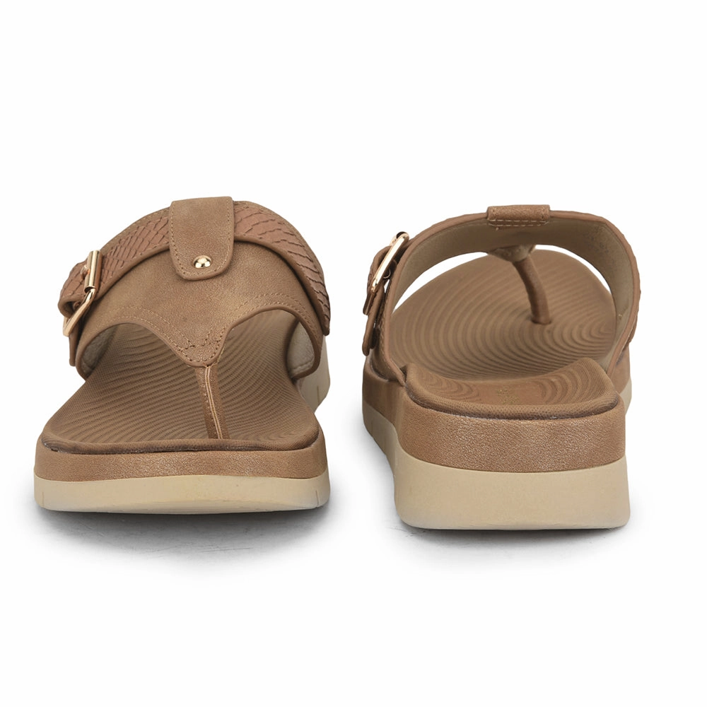 Healers Casual Thong For Ladies (Tan) GI-BZ-17 By Liberty