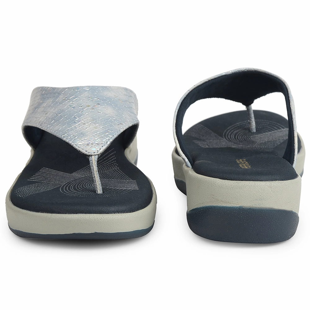Healers Silver Casual Slipper For Women JJL-12 By Liberty