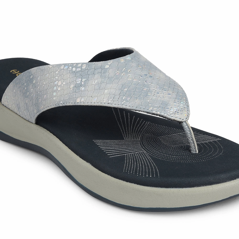 Healers Silver Casual Slipper For Women JJL-12 By Liberty