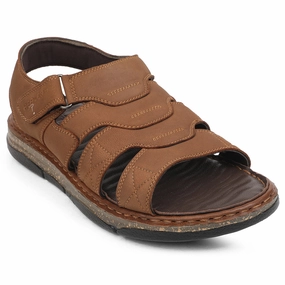 Healers Tan Casual Flat Sandal For Men ASL-7 By Liberty