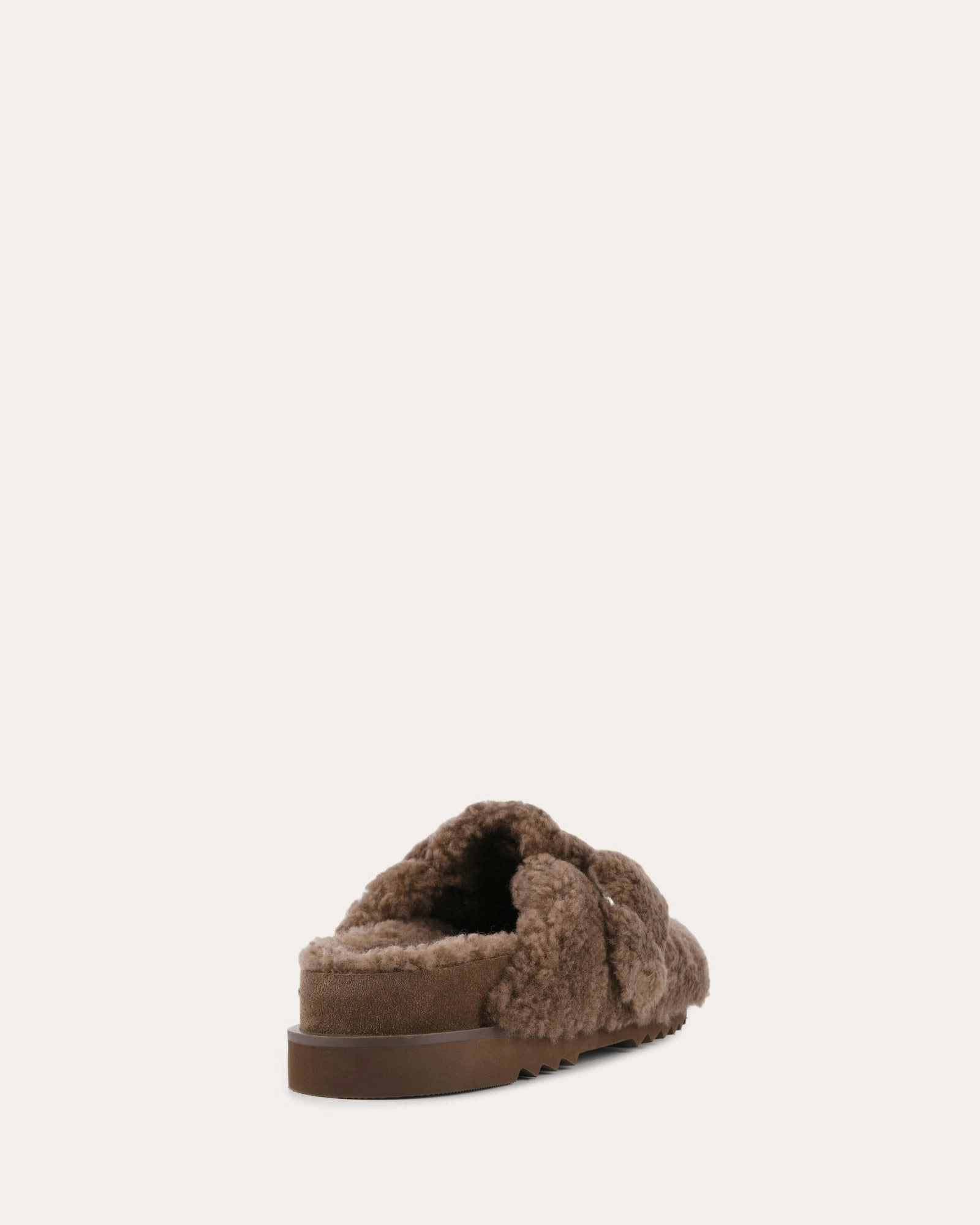 JUNIE CASUAL FLATS TAUPE SHEARLING