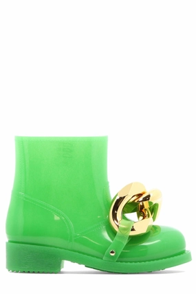 JW Anderson Chain-Embellished Pull-On Ankle Boots