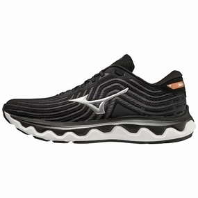 Mizuno Herren Wave Horizon 6 Laufschuhe. Black Silver Orangecopper. 44 EU
