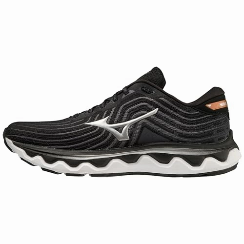 Mizuno Herren Wave Horizon 6 Laufschuhe. Black Silver Orangecopper. 44 EU