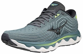 Mizuno Herren Welle Horizon 6 Laufschuhe. Smoke Blue Ebony Neolime. 44.5 EU