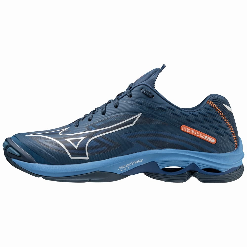 Mizuno Unisex Wave Lightning Z7 Handballschuhe. Darkdenim White Bluejasper. 45 EU