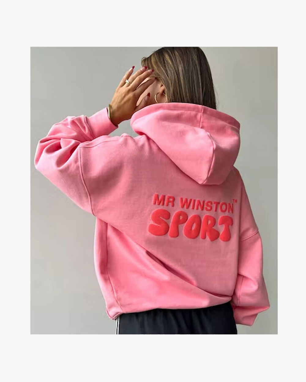 MR WINSTON VINTAGE PINK PUFF HOODIE