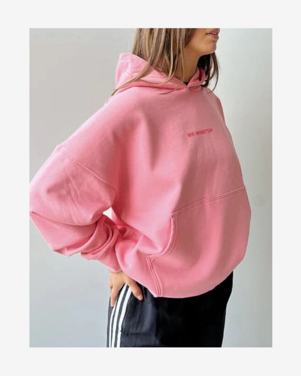 MR WINSTON VINTAGE PINK PUFF HOODIE