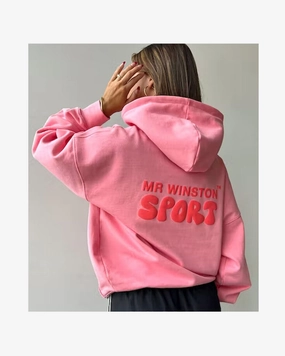 MR WINSTON VINTAGE PINK PUFF HOODIE