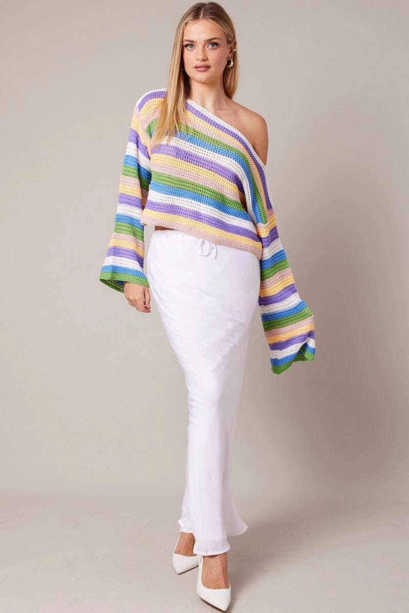 Multi Stripe Knit Jumper