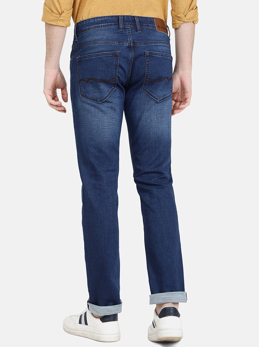 Night Blue Washed Narrow Fit Jeans | Greenfibre