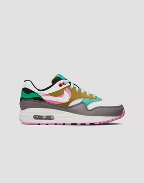 Nike Nike Air Max 1 SE Grade School Girls' Black/White/Playful Pink/Stadium Green Shoe