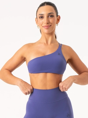 NKD One Shoulder Sports Bra - Indigo