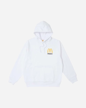 PALACE X MCDONALD'S LOGO HOODIE WHITE