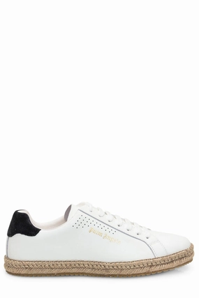 Palm Angels Logo Printed Lace Up Espadrilles