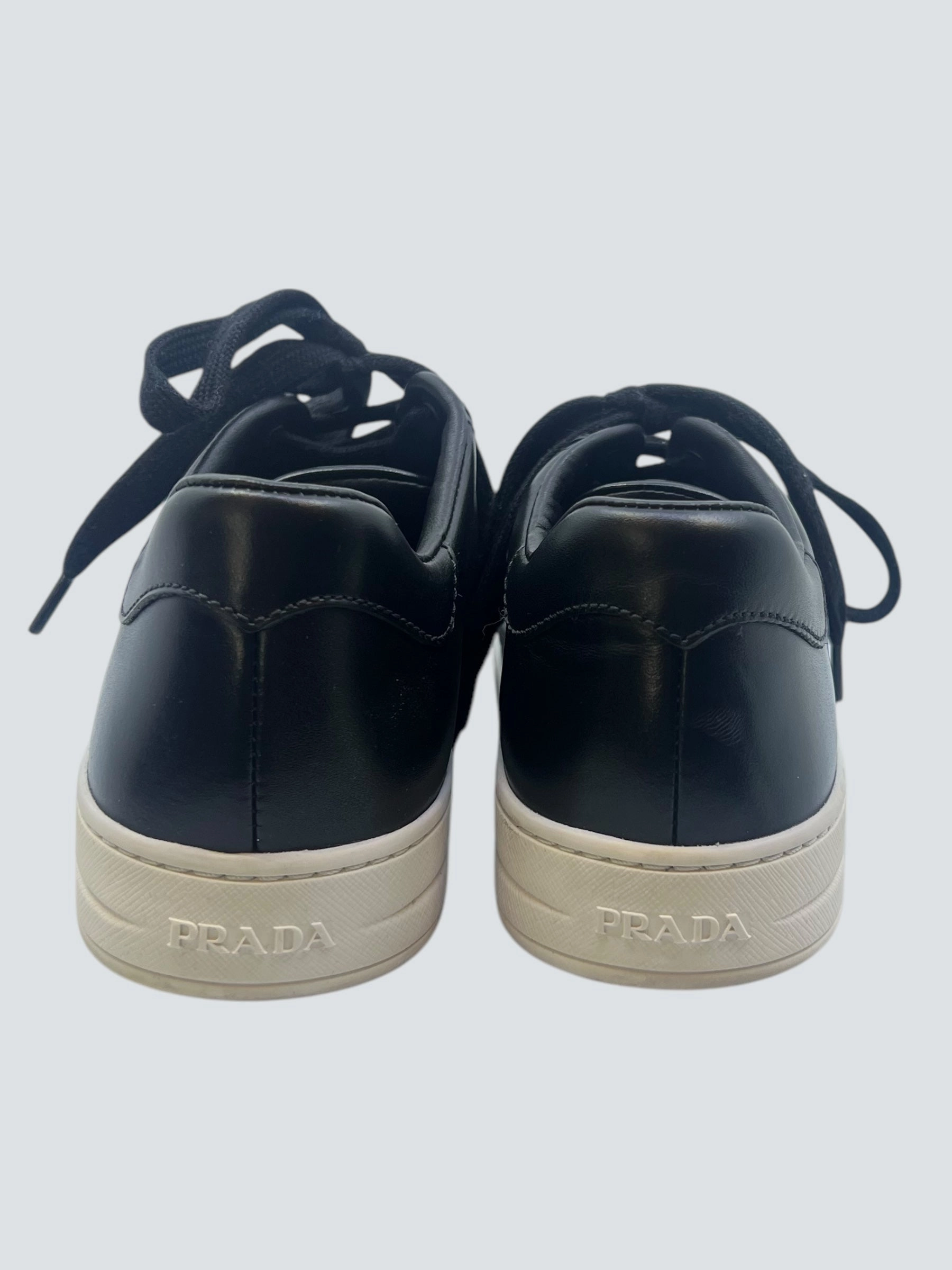 Prada Black Leather Sneaker - Size Uk 5