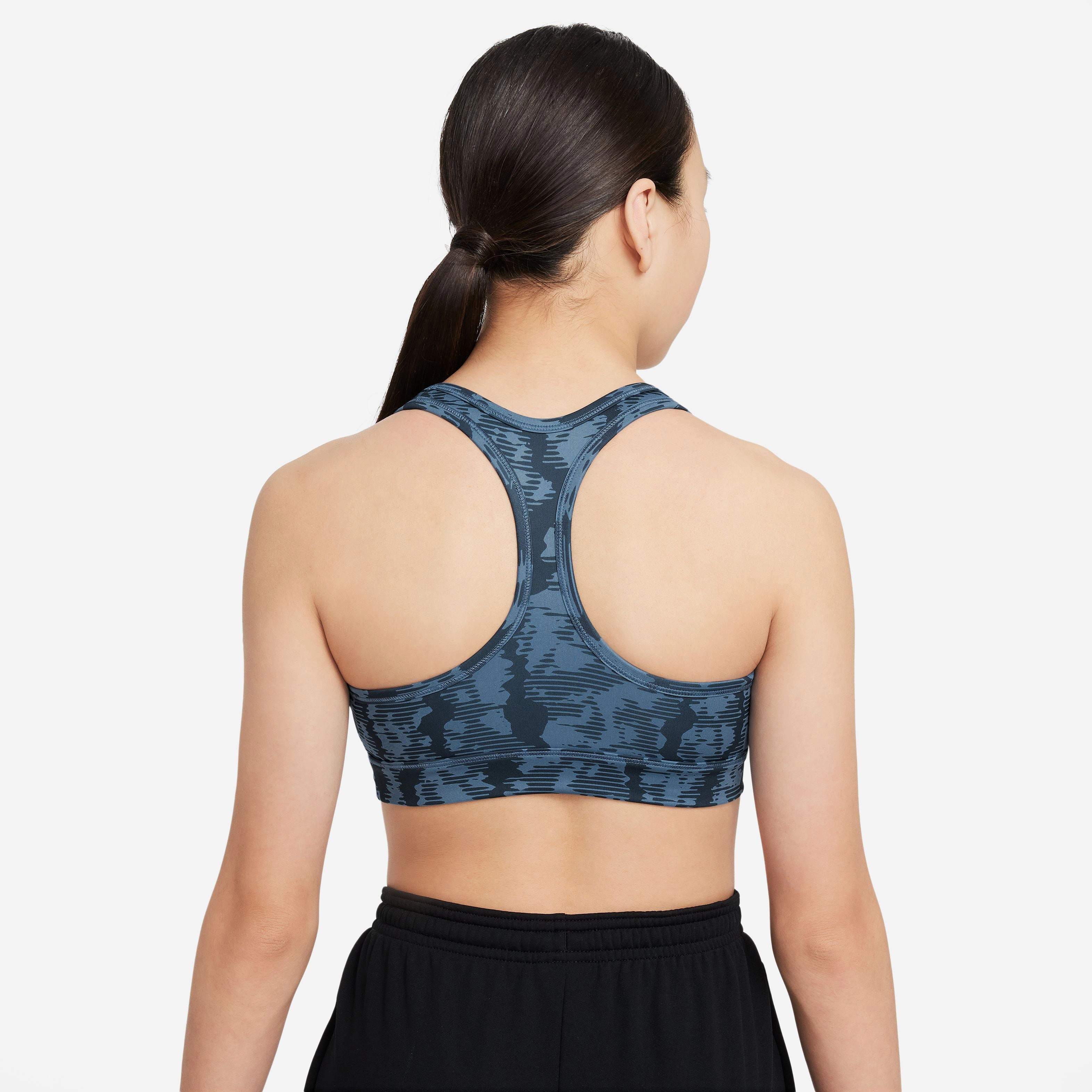 Pro Swoosh Big Kids' Reversible Allover Print Sports Bra