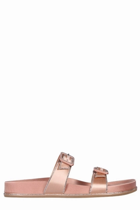 René Caovilla Embellished Double Strap Slides