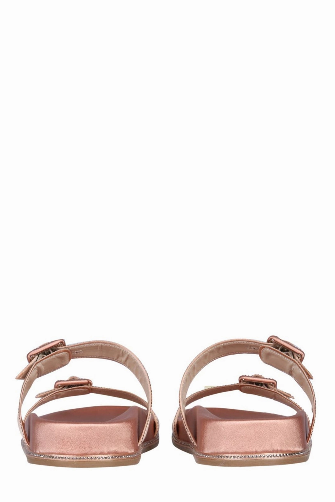 René Caovilla Embellished Double Strap Slides
