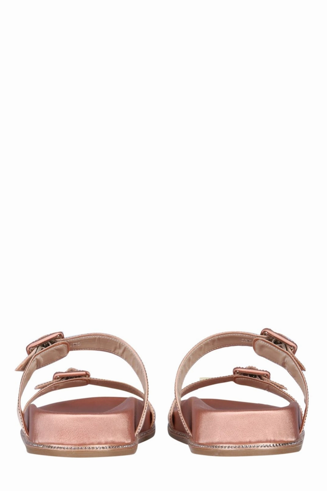 René Caovilla Embellished Double Strap Slides