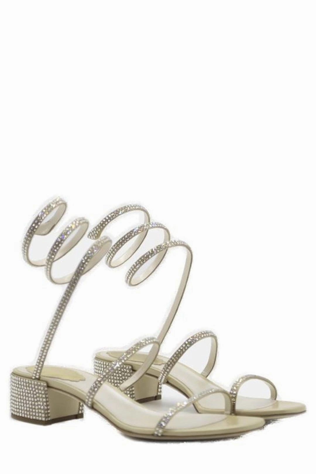 René Caovilla Rhinestone Embellished Sandals